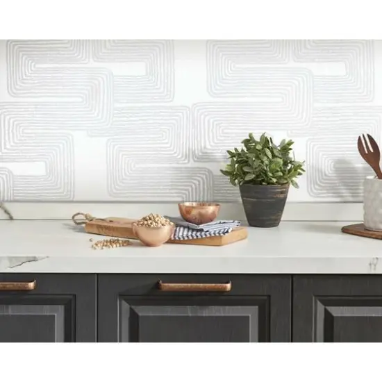 RoomMates Zulu Signature Peel & Stick Wallpaper White {7}