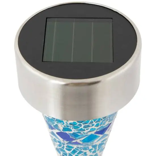 Mosaic Stained Glass Solar LED Pathway Lights Set {6}