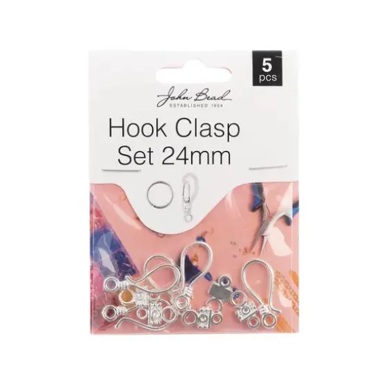 John Bead Must Have Findings 24mm Hook Clasp Set, 5ct. Gold {2}