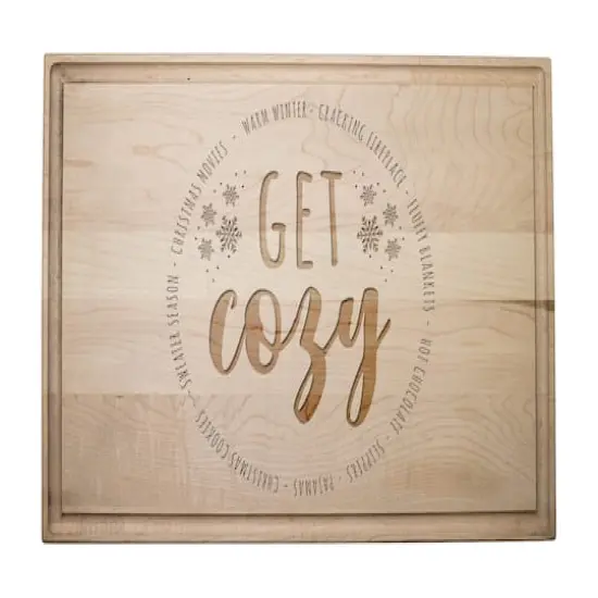 17" x 11" Get Cozy Maple Cutting Board {1}