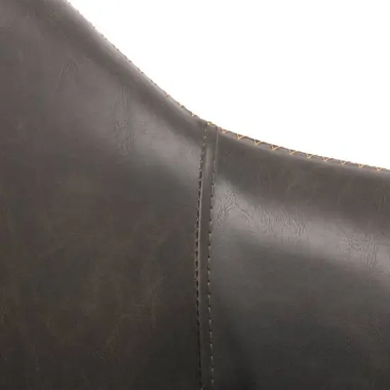 Glitzhome® Mid-Century Leatherette Gaslift Adjustable Swivel Bar Stool Set Gray {8}