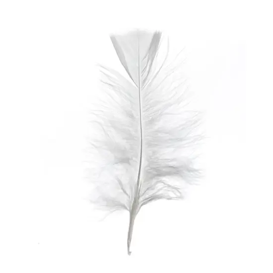 John Bead 4"-6" Marabou Feathers White {1}