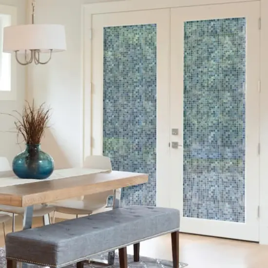 RoomMates Blue Mosaic Privacy Window Film {3}