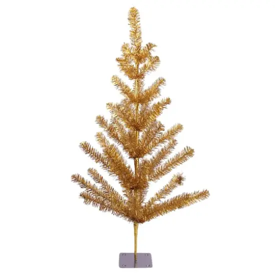 3ft. Unlit Gold Tinsel Twig Artificial Christmas Tree {1}