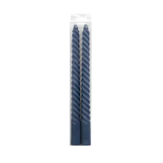 10" Twist Taper Candles, 2ct. by Ashland&reg; Navy {1}