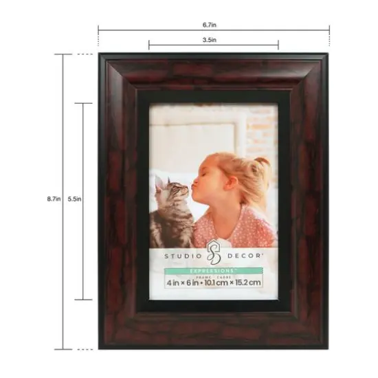 Expressions&trade; 4" x 6" Red Marble Finish Frame by Studio D&eacute;cor&reg; {6}