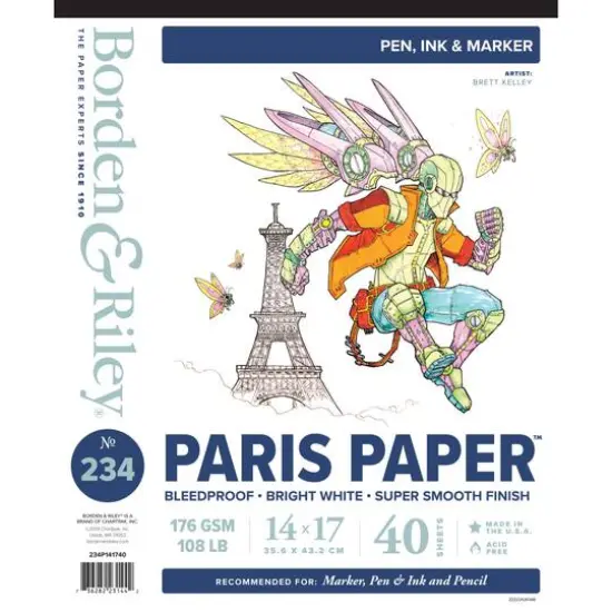 Borden & Riley&reg; No.234 Bright White Paris Paper Pad {1}