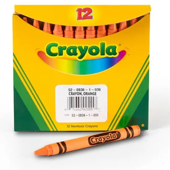 12 Packs: 12 ct. (144) Crayola&reg; Orange Bulk Crayons {3}
