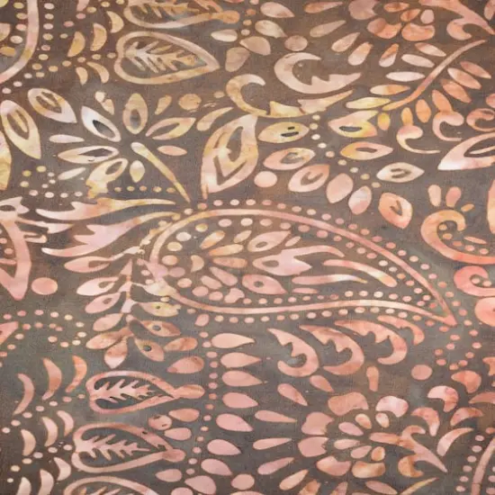 Feldman Premium Indonesian Batik Brown Paisley Fabric {1}