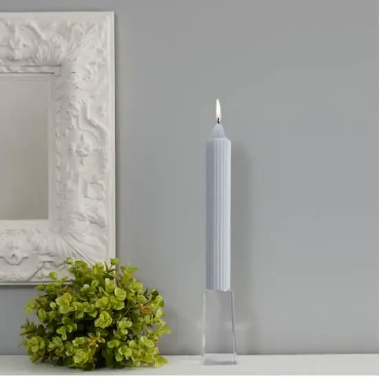 Root Candles 9" Unscented Grecian Collenette Taper Candles, 4ct. Platinum {4}