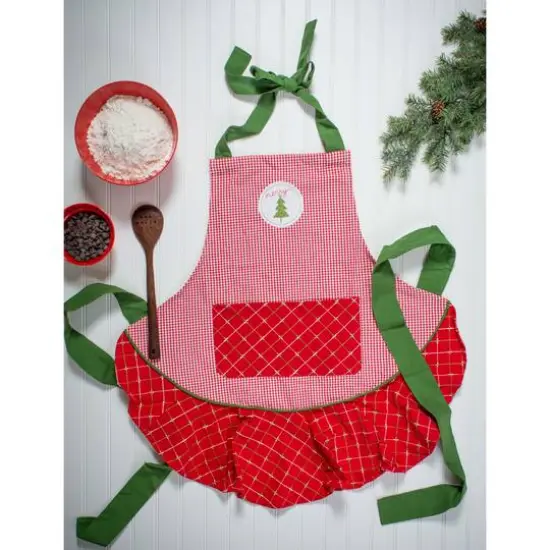DII&reg; Merry Christmas Ruffle Apron {6}