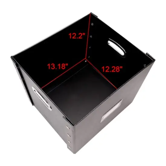 12" Snap-N-Store Vinyl Record Storage Box Black {6}