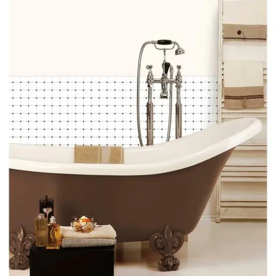 RoomMates Black & White Diamond Backsplash StickTiles&reg; {5}