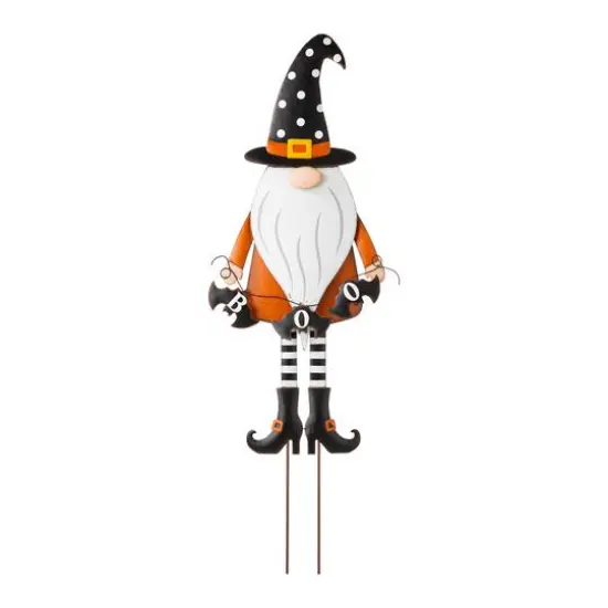 Glitzhome&reg; 36" Metal Halloween Gnome Yard Stake {1}