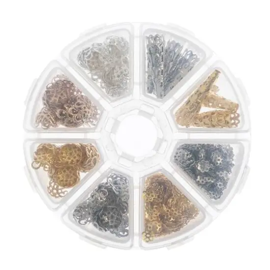 John Bead Bead Caps Assortment Round 8 Slot Jewelry Findings & Making Kit, 1020ct. {3}