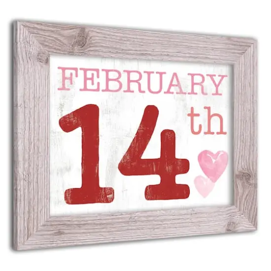 February Valentine's Day Western White Framed Print {3}