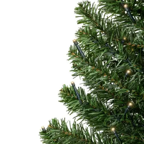 3ft. Pre-Lit Canadian Pine Medium Artificial Christmas Tree, Clear & White LED Lights {4}