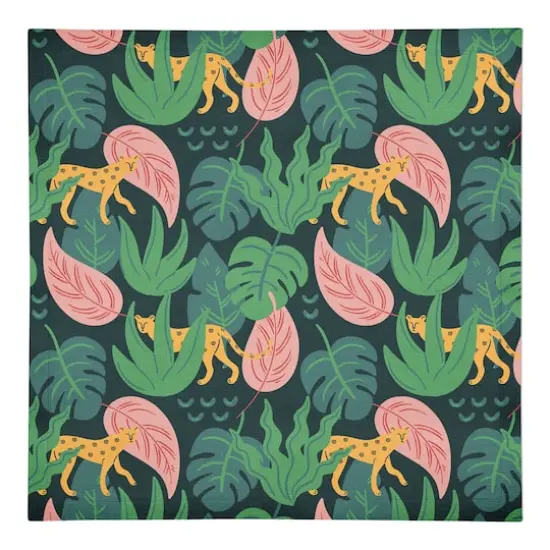 Tropical Cheetahs 10" x 10" Cotton Twill Napkin {1}