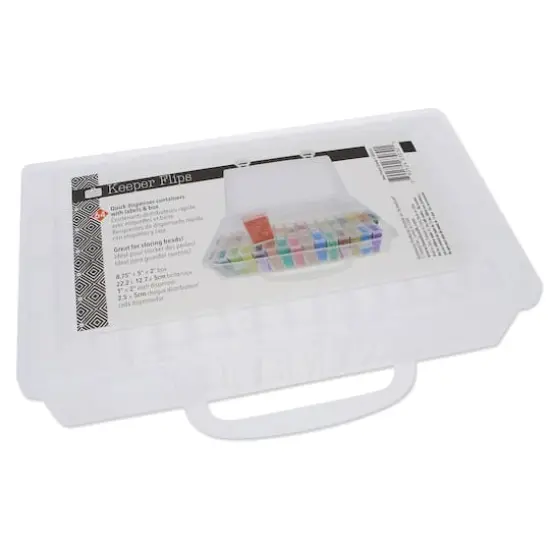 The Beadsmith&reg; Plastic Box with Flip Boxes and Labels {3}