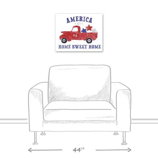 America My Home Sweet Home Canvas Wall Art {6}