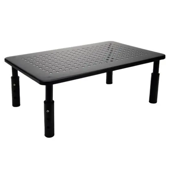 Mind Reader Black Adjustable Monitor Stand with Ventilated Metal Platform, 2ct. {6}