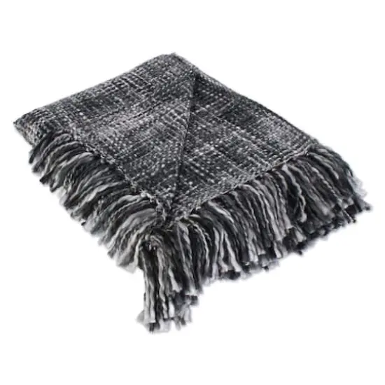 DII&reg; Mineral Gray Variegated Acrylic Woven Throw {1}