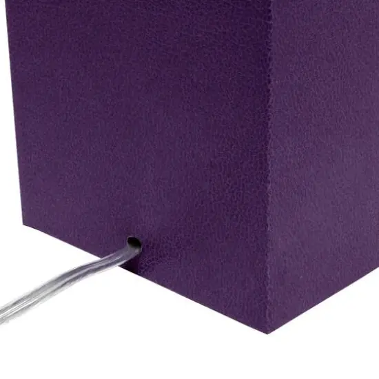 Lalia Home Lexington 21" Leather Home D&eacute;cor Table Lamp Eggplant Purple {10}