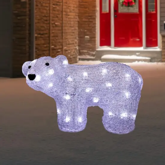12" Lighted Commercial Grade Acrylic Baby Bear Christmas Display Decoration {4}