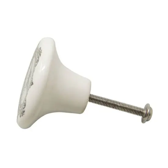 Dritz&reg; Black & White Ceramic Classic Bee Knob, 6ct. {3}