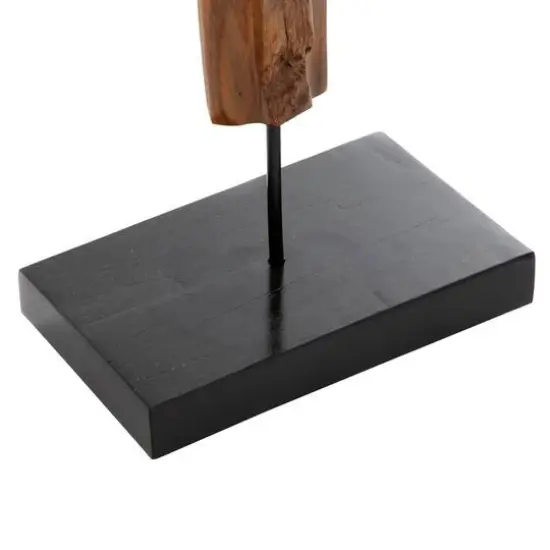 Brown Teak Wood Eclectic Style Table Decor 22" x 15" x 6" {6}