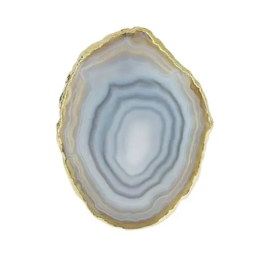 Agate Slice Gold Trim Phone Grip Natural {5}
