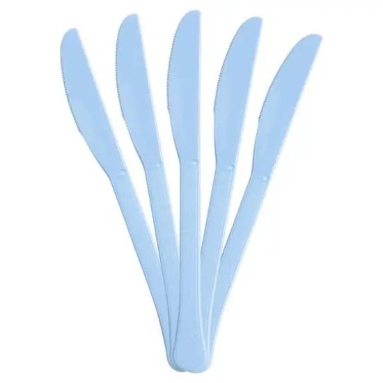 JAM Paper Premium Utensils Plastic Knives Party Pack, 48ct. Baby Blue {3}