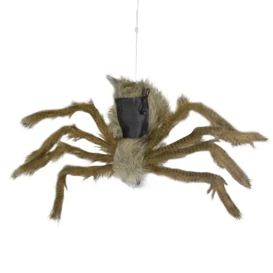 24" Brown Spider with LED Eyes Halloween Decoration {6}