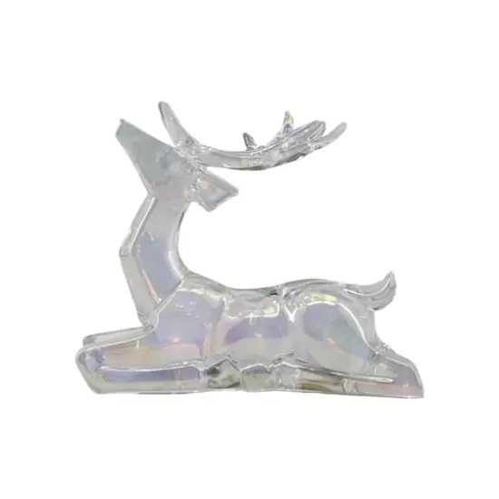 7.25" Clear Acrylic Sitting Reindeer Tabletop D&eacute;cor by Ashland&reg; {1}