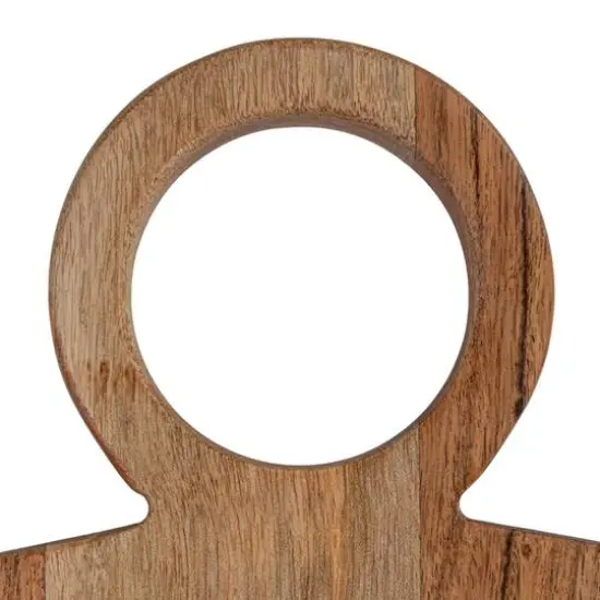 Hello Honey&reg; 15.75" Natural Oval Handled Acacia Wood Cheese & Cutting Board {5}