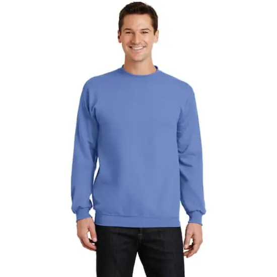Port & Company&reg; Brights Core Fleece Crewneck Sweatshirt Carolina Blue {4}
