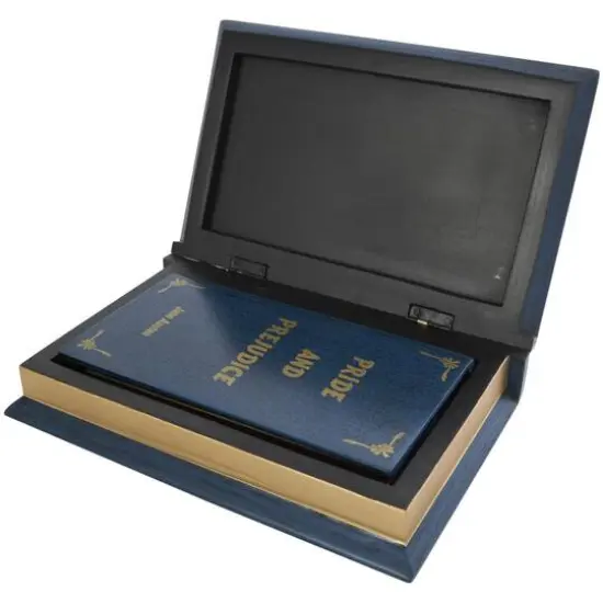 Blue Wooden Pride and Prejudice Storage Faux Book Box, 2ct. {3}