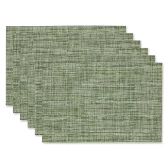 DII&reg; Fig Green Tweed Placemats, 6ct. {1}