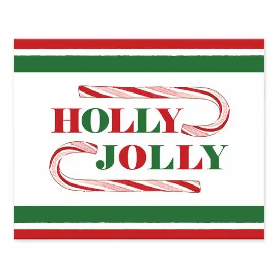 Holly Jolly Candy Cane 10x8 Tabletop Canvas {1}