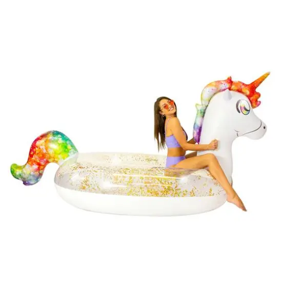 PoolCandy Glitterfied&reg; Gigantic Unicorn Pool Raft {4}