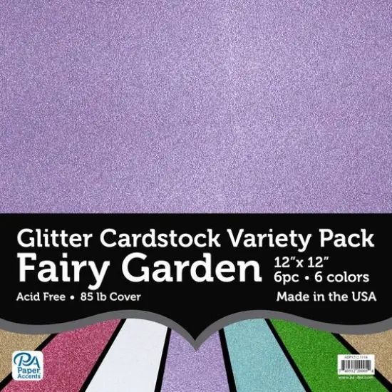 PA Paper&trade; Accents Variety Fairy Garden 12" x 12" 85lb. Cardstock, 6 Sheets {1}