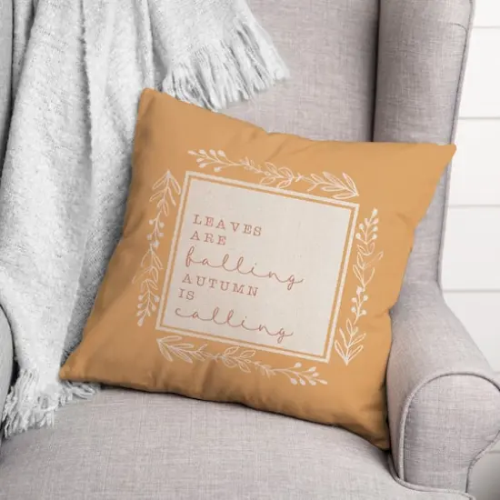 Leaves Falling Autumn Throw Pillow {3}