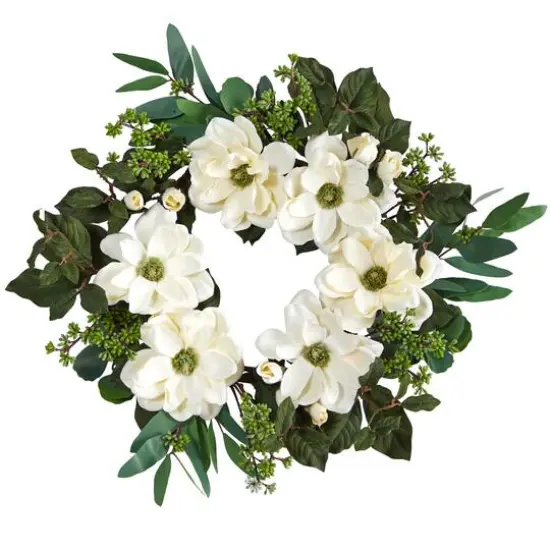 23" Magnolia, Eucalyptus & Berries Wreath {1}