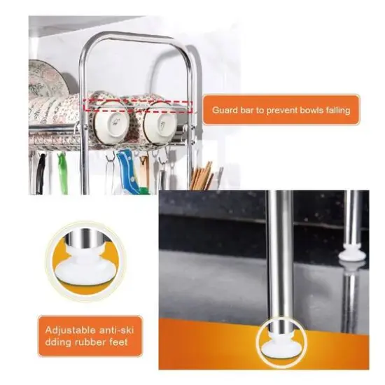 NEX&trade; Stainless Steel Single Layer Adjustable Dish Rack {6}