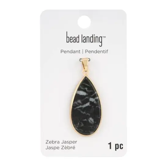 Zebra Jasper Teardrop Pendant by Bead Landing&trade; {4}