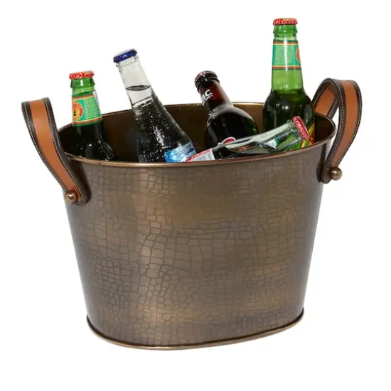 16" Bronze Contemporary Wine Bucket {1}