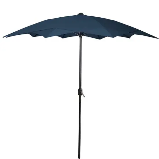 8.5ft. Outdoor Patio Lotus Umbrella Navy Blue {1}