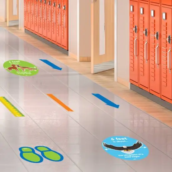 Hand2mind&reg; Social Distance Floor Decals Bundle, 50ct. {3}