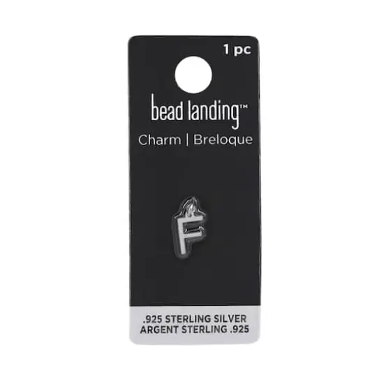 Sterling Silver Alphabet Charm by Bead Landing&trade; F {8}
