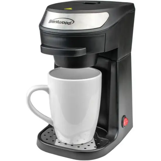 Brentwood Black Single-Serve Coffee Maker with Mug {8}
